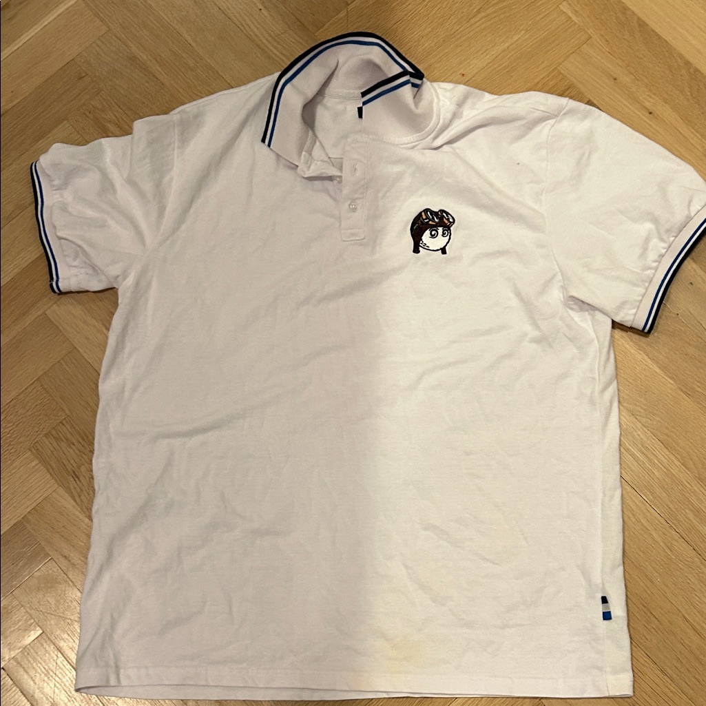 White Polo Shirt With Contrast Trim